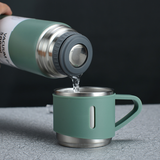 TERMO DE ACERO INOXIDABLE CON TAZAS